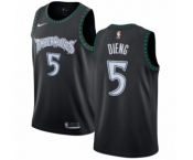 Women's Nike Minnesota Timberwolves #5 Gorgui Dieng Swingman Black Hardwood Classics Jersey