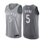 Women's Nike Minnesota Timberwolves #5 Gorgui Dieng Swingman Gray NBA Jersey - City Edition