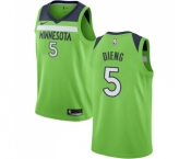 Women's Nike Minnesota Timberwolves #5 Gorgui Dieng Swingman Green NBA Jersey Statement Edition