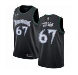 Women's Nike Minnesota Timberwolves #67 Taj Gibson Swingman Black Hardwood Classics Jersey