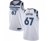 Women's Nike Minnesota Timberwolves #67 Taj Gibson Swingman White NBA Jersey - Association Edition