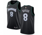 Women's Nike Minnesota Timberwolves #8 Jerryd Bayless Swingman Black Hardwood Classics Jersey