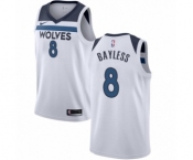 Women's Nike Minnesota Timberwolves #8 Jerryd Bayless Swingman White NBA Jersey - Association Edition