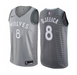 Women's Nike Minnesota Timberwolves #8 Nemanja Bjelica Swingman Gray NBA Jersey - City Edition