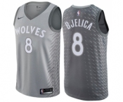 Women's Nike Minnesota Timberwolves #8 Nemanja Bjelica Swingman Gray NBA Jersey - City Edition