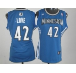 women nba jerseys minnesota timberwolves #42 love blue