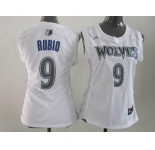 women nba jerseys minnesota timberwolves #9 rubio white