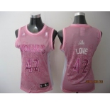 women nba minnesota timberwolves #42 love pink