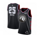 Youth Minnesota Timberwolves #25 Derrick Rose Swingman Black 2019 All-Star Game Basketball Jersey