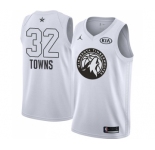 Youth Nike Jordan Minnesota Timberwolves #32 Karl-Anthony Towns Swingman White 2018 All-Star Game NBA Jersey