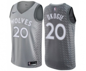 Youth Nike Minnesota Timberwolves #20 Josh Okogie Swingman Gray NBA Jersey - City Edition