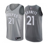 Youth Nike Minnesota Timberwolves #21 Kevin Garnett Swingman Gray NBA Jersey - City Edition