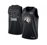 Youth Nike Minnesota Timberwolves #32 Karl-Anthony Towns Black NBA Jordan Swingman 2018 All-Star Game Jersey