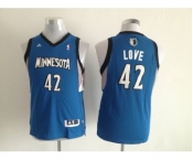 youth nba minnesota timberwolves #42 love lt.blue[revolution 30 swingman]
