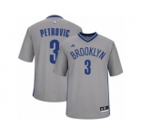 Men Adidas Brooklyn Nets #3 Drazen Petrovic Authentic Gray Alternate NBA Jersey
