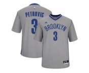 Men Adidas Brooklyn Nets #3 Drazen Petrovic Authentic Gray Alternate NBA Jersey