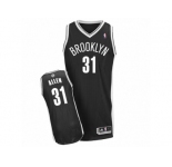 Men Adidas Brooklyn Nets #31 Jarrett Allen Authentic Black Road NBA Jersey