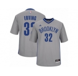 Men Adidas Brooklyn Nets #32 Julius Erving Authentic Gray Alternate NBA Jersey