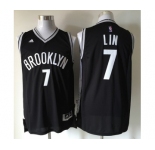Men Brooklyn Nets #7 Jeremy Lin Home Black New Swingman Jersey