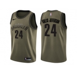 Men Nike Brooklyn Nets #24 Rondae Hollis-Jefferson Green Salute to Service NBA Swingman Jerse
