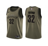 Men Nike Brooklyn Nets #32 Julius Erving Green Salute to Service NBA Swingman Jersey