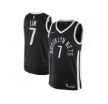 Men Nike Brooklyn Nets #7 Jeremy Lin Black NBA Swingman City Edition Jersey