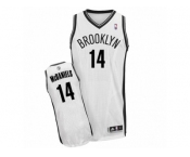 Men's Adidas Brooklyn Nets #14 KJ McDaniels Authentic White Home NBA Jersey