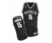 Men's Adidas Brooklyn Nets #15 Marcus Thornton Swingman Black Road NBA Jersey