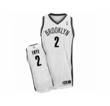 Men's Adidas Brooklyn Nets #2 Randy Foye Authentic White Home NBA Jersey