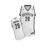 Men's Adidas Brooklyn Nets #20 Timofey Mozgov Swingman White Home NBA Jersey