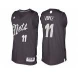 Men's Brooklyn Nets #11 Brook Lopez Black 2016 Christmas Day NBA Swingman Jersey