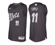 Men's Brooklyn Nets #11 Brook Lopez Black 2016 Christmas Day NBA Swingman Jersey