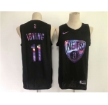 Men's Brooklyn Nets #11 Kyrie Irving Swingman Black Rainbow edition Basketball Jersey