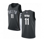 Men's Brooklyn Nets #11 Kyrie Irving Swingman Gray Basketball Jersey Statement Edition