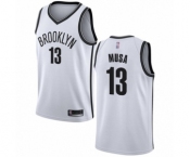 Men's Brooklyn Nets #13 Dzanan Musa Authentic White Basketball Jersey - Association Edition
