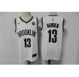 Men's Brooklyn Nets #13 Harden  Swingman White Basketball Jersey 2021 New