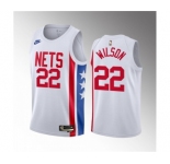Men's Brooklyn Nets #22 Jalen Wilson White 2023 Draft Classic Edition Stitched Basketball Jersey