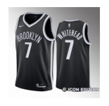 Men's Brooklyn Nets #7 Dariq Whitehead Black 2023 Draft Icon Edition Stitched Basketball Jersey