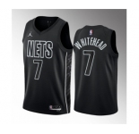 Men's Brooklyn Nets #7 Dariq Whitehead Black 2023 Draft Statement Edition Stitched Basketball Jersey