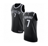 Men's Brooklyn Nets #7 Kevin Durant Authentic Black Basketball Jersey - Icon Edition