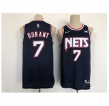 Men's Brooklyn Nets #7 Kevin Durant Navy City Player Jersey