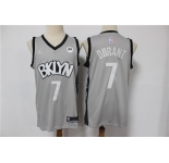Men's Brooklyn Nets #7 Kevin Durant Swingman Gray Basketball Jersey 2021 New