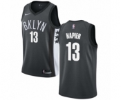 Men's Nike Brooklyn Nets #13 Shabazz Napier Authentic Gray NBA Jersey Statement Edition