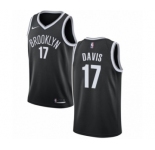 Men's Nike Brooklyn Nets #17 Ed Davis Swingman Black NBA Jersey - Icon Edition