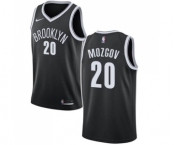 Men's Nike Brooklyn Nets #20 Timofey Mozgov Swingman Black Road NBA Jersey - Icon Edition