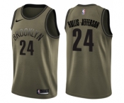 Men's Nike Brooklyn Nets #24 Rondae Hollis-Jefferson Swingman Green Salute to Service NBA Jersey