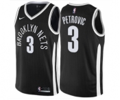 Men's Nike Brooklyn Nets #3 Drazen Petrovic Swingman Black NBA Jersey - City Edition