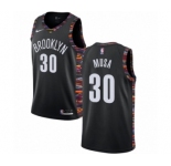 Men's Nike Brooklyn Nets #30 Dzanan Musa Swingman Black NBA Jersey - 2018-19 City Edition
