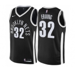Men's Nike Brooklyn Nets #32 Julius Erving Swingman Black NBA Jersey - City Edition