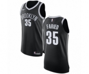 Men's Nike Brooklyn Nets #35 Kenneth Faried Authentic Black NBA Jersey - Icon Edition